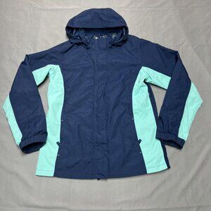 Mountain Warehouse Waterproof Jacket Blue/Teal size 13yrs Detachable hoodie